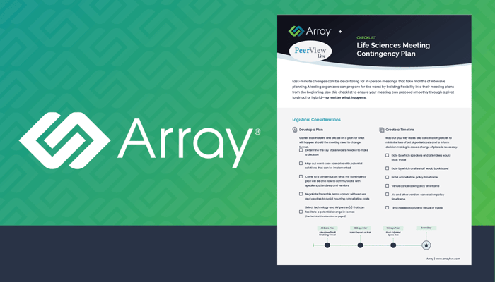 Life Science meeting contingency plan checklist